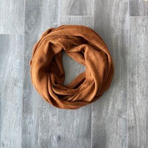 Rust knit infinity scarf